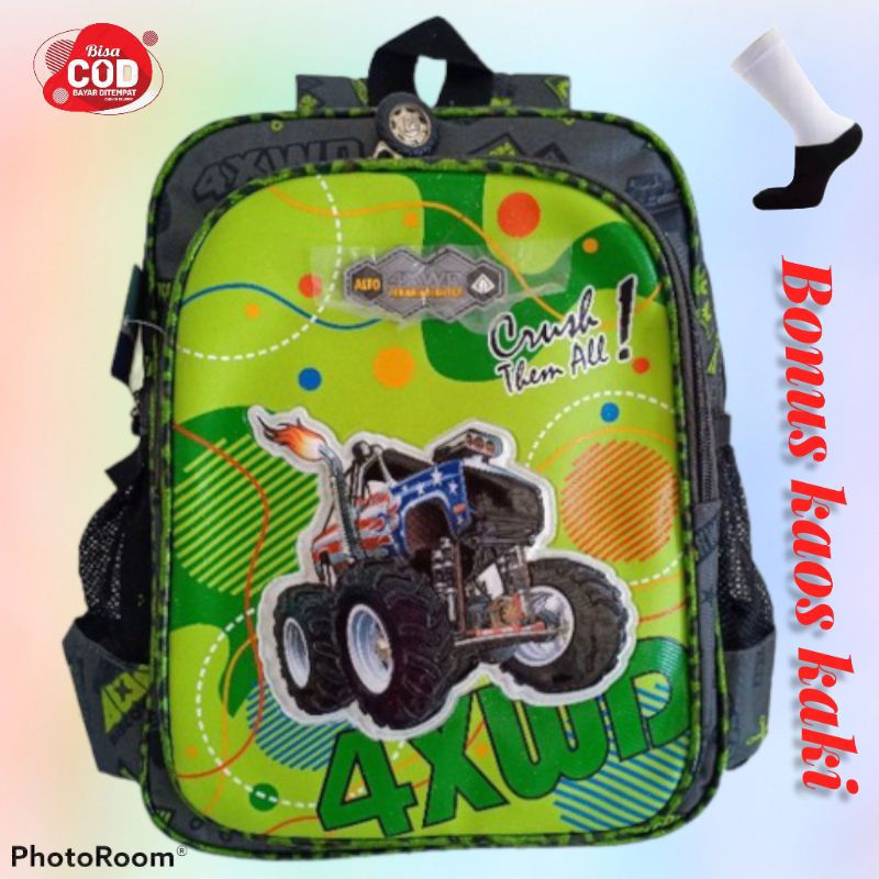 Tas ransel anak laki laki TK bahan polister tebal bagus original Alto