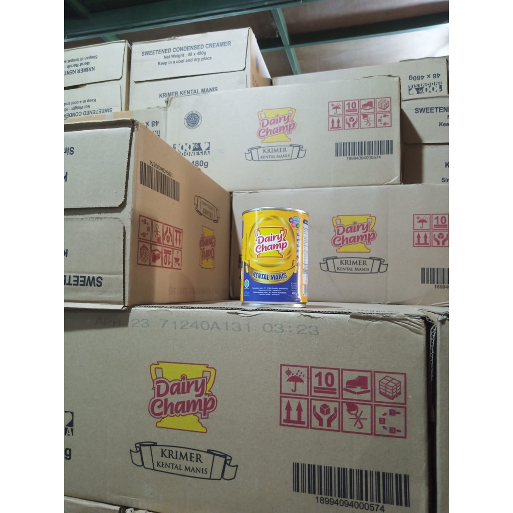 

Dairy Champ 480gr 1 KARTON isi 48 Kaleng Susu Krimer Kental Manis