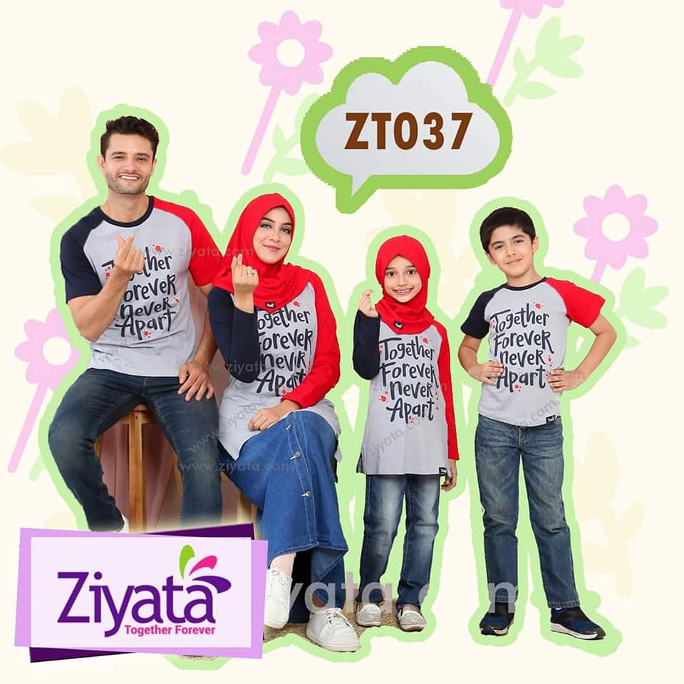 KAOS KELUARGA ZIYATA ZT37 Baju Couple Keluarga Muslim / Kaos Couple Keluarga / Sarimbit