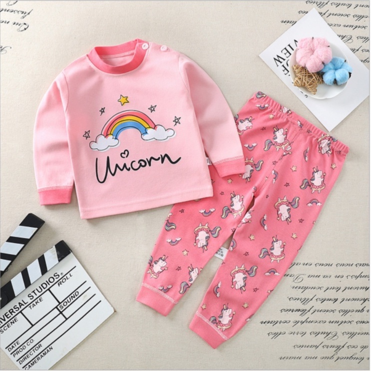 Piyama Anak Setelan Baju Tidur Anak Laki dan Perempuan Import 3-12 Thn