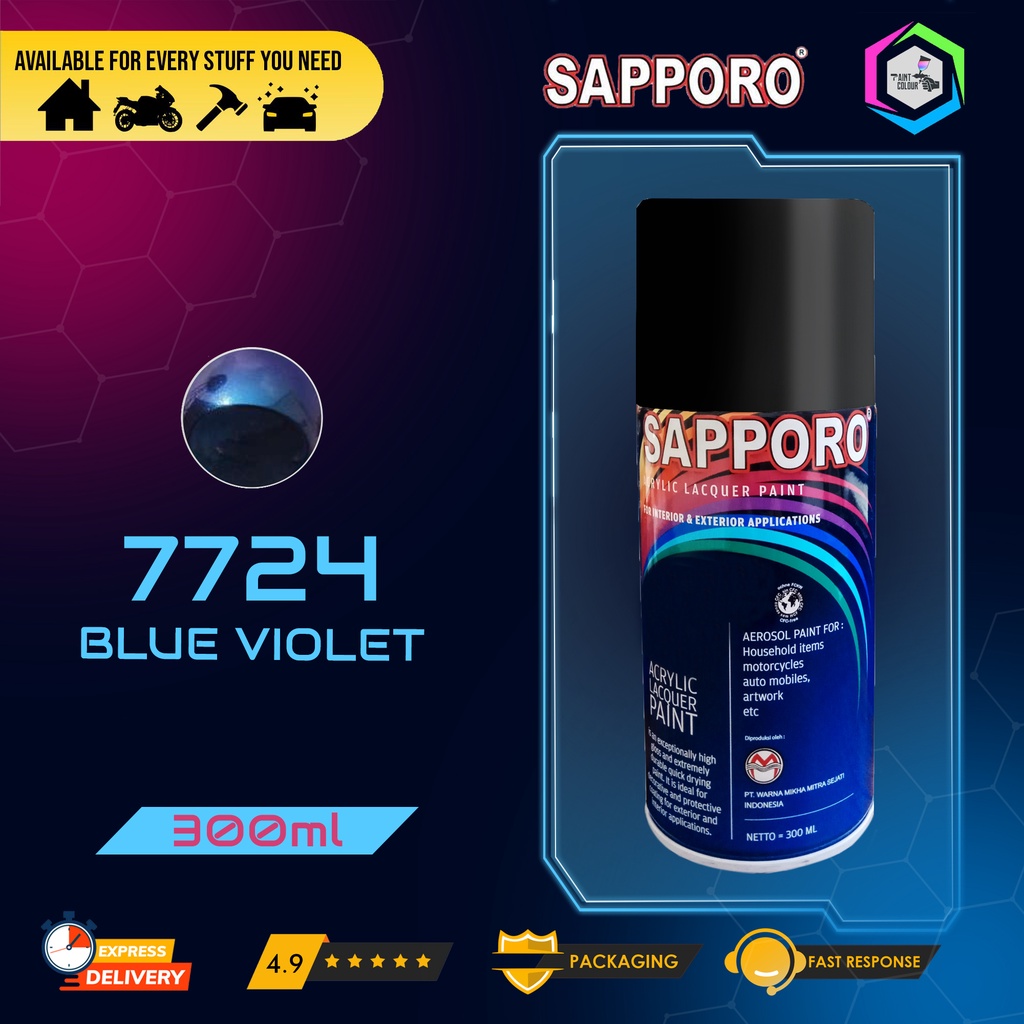 Cat Semprot SAPPORO Paint- 7724 SAPPORO BLUE VIOLET****