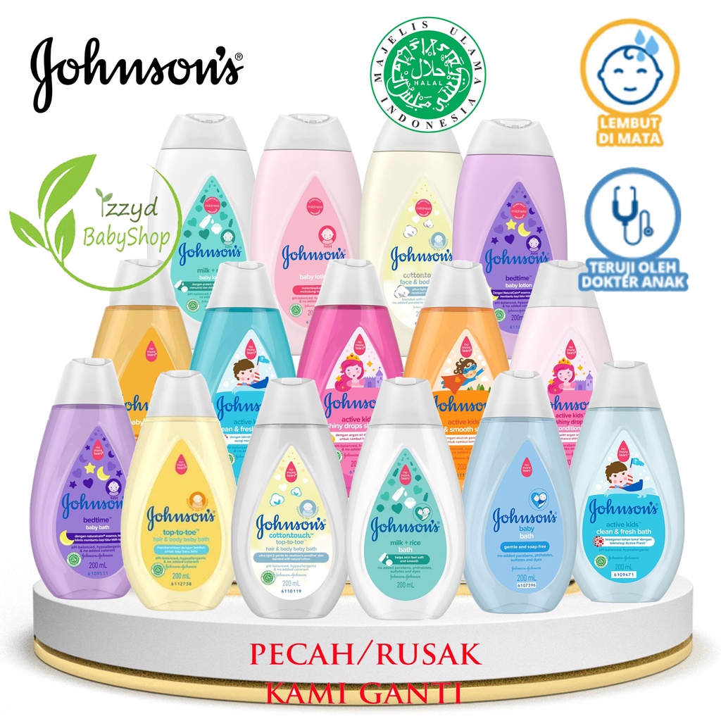 Johnson's baby lotion / bath / shampoo bayi wash sabun bayi CottonTouch Face &amp; Body, milk rice, regular, bedtime 200 ml johnsons jhonson sabun johnson shampoo