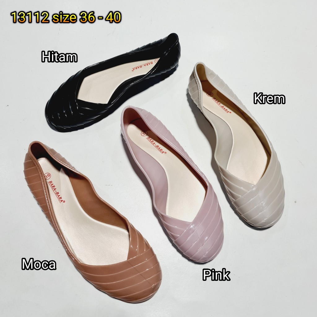 BARA BARA jelly shoes Sepatu karet empuk murah wanita barabara flatshoes import 13112