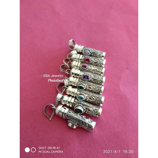 liontin blandong perak bali model tabung untuk bayi