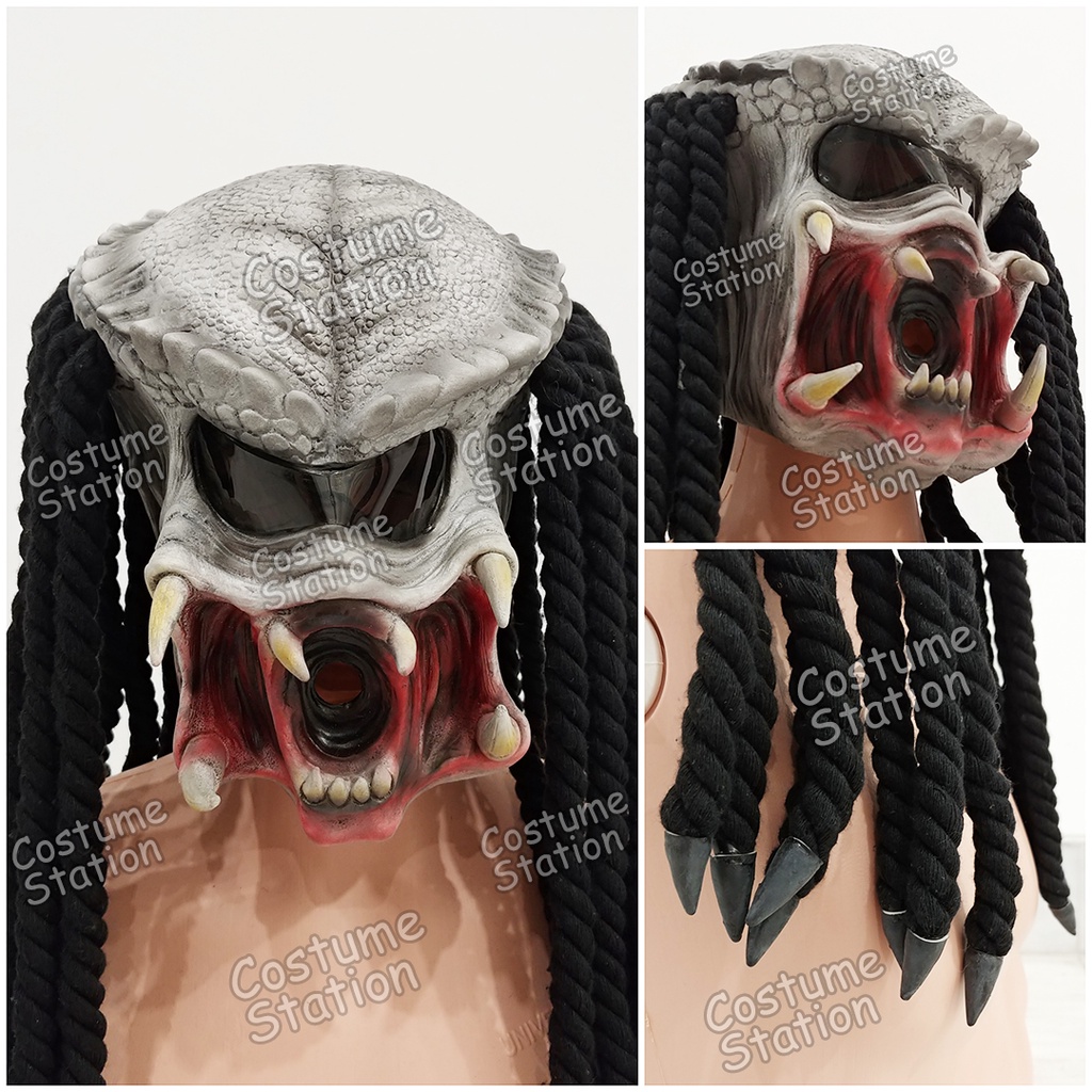 Topeng Predator / Mask Latex Alien vs Predator Pesta Halloween Party