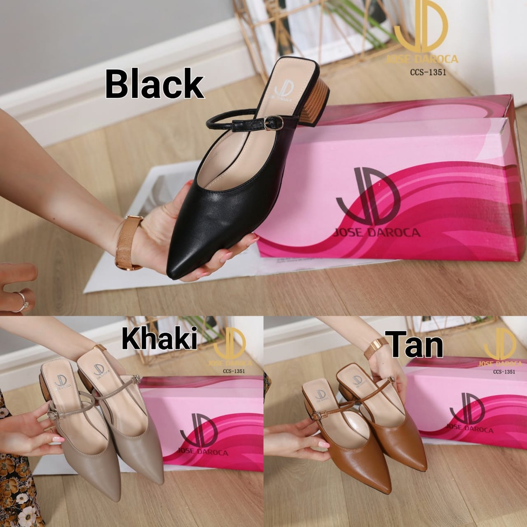 JOSE DAROCA Sepatu Heels Mules #CCS-1351A# Original