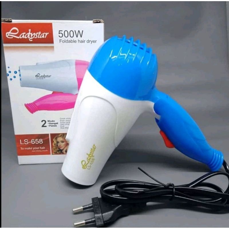 Hair dryer Merk LADYSTAR LS-658/Pengering rambut