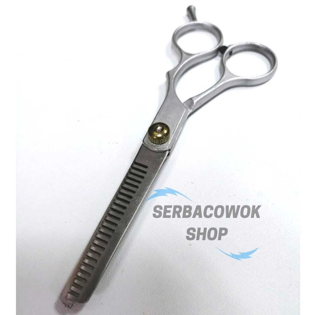 Gunting Sasak Rambut Stainless Penipis Potong Rambut Barbershop Stylist Salon