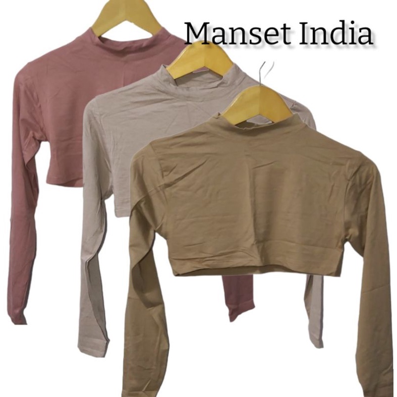 Manset India Croptop Lengan Panjang Bolero Setengah Badan