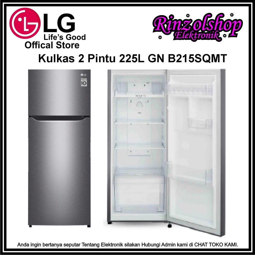 Jual Kulkas Lg Gn B215sqmt Smart Inverter Multi Air Flow Twist Ice 2