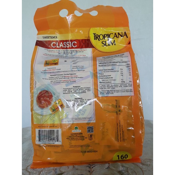 

Tropicana Slim Classic 160 Sachet Pemanis Tanpa Gula Lebih Rendah Kalori