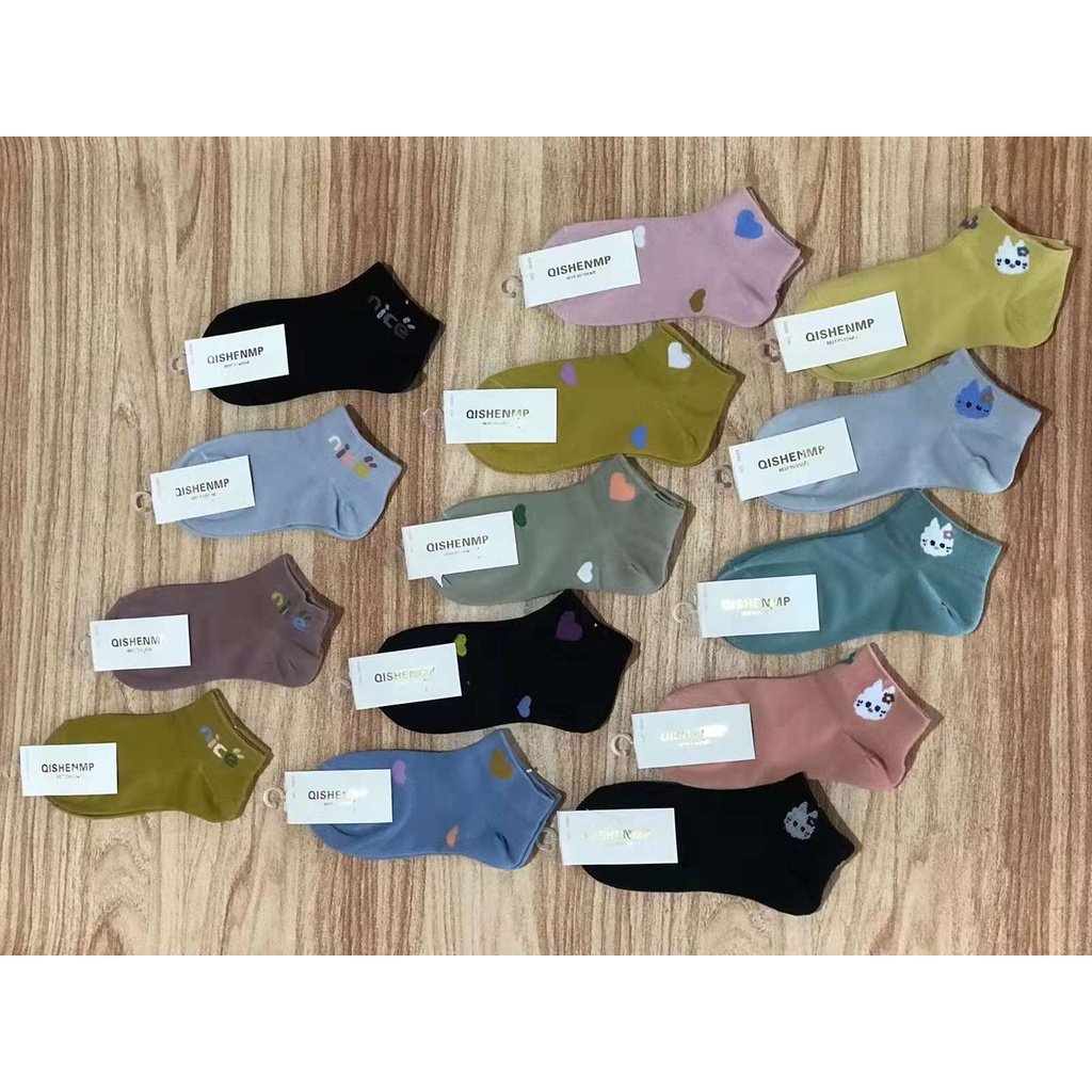 Import Kaos Kaki Wanita Cewek Remaja Dewasa Mata Kaki Lucu Motif
