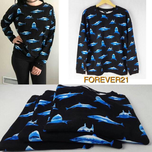 forever 21 shark sweatshirt