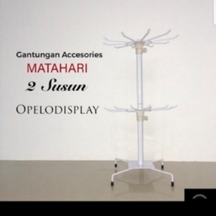 rak display matahari putar 2 susun/gantungan asesoris/masker