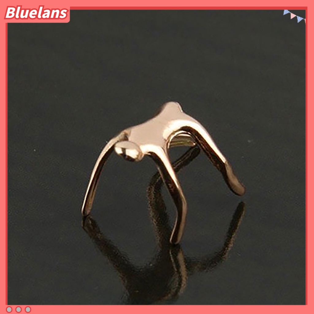 Bluelans 1Pc Ear Clip Small Man Shape Ear Decoration Non-piercing Women Cartilage Earrings