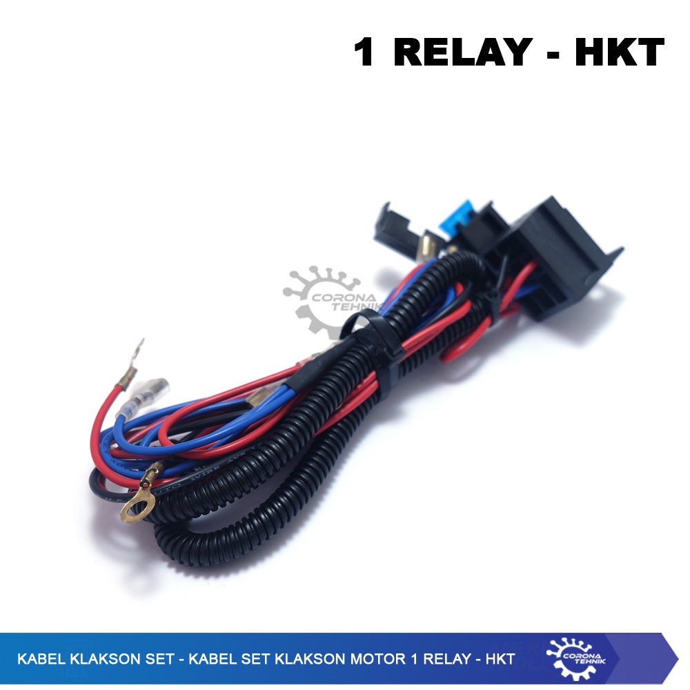 Kabel Set Klakson Motor 1 Relay - HKT - Kabel Klakson Set