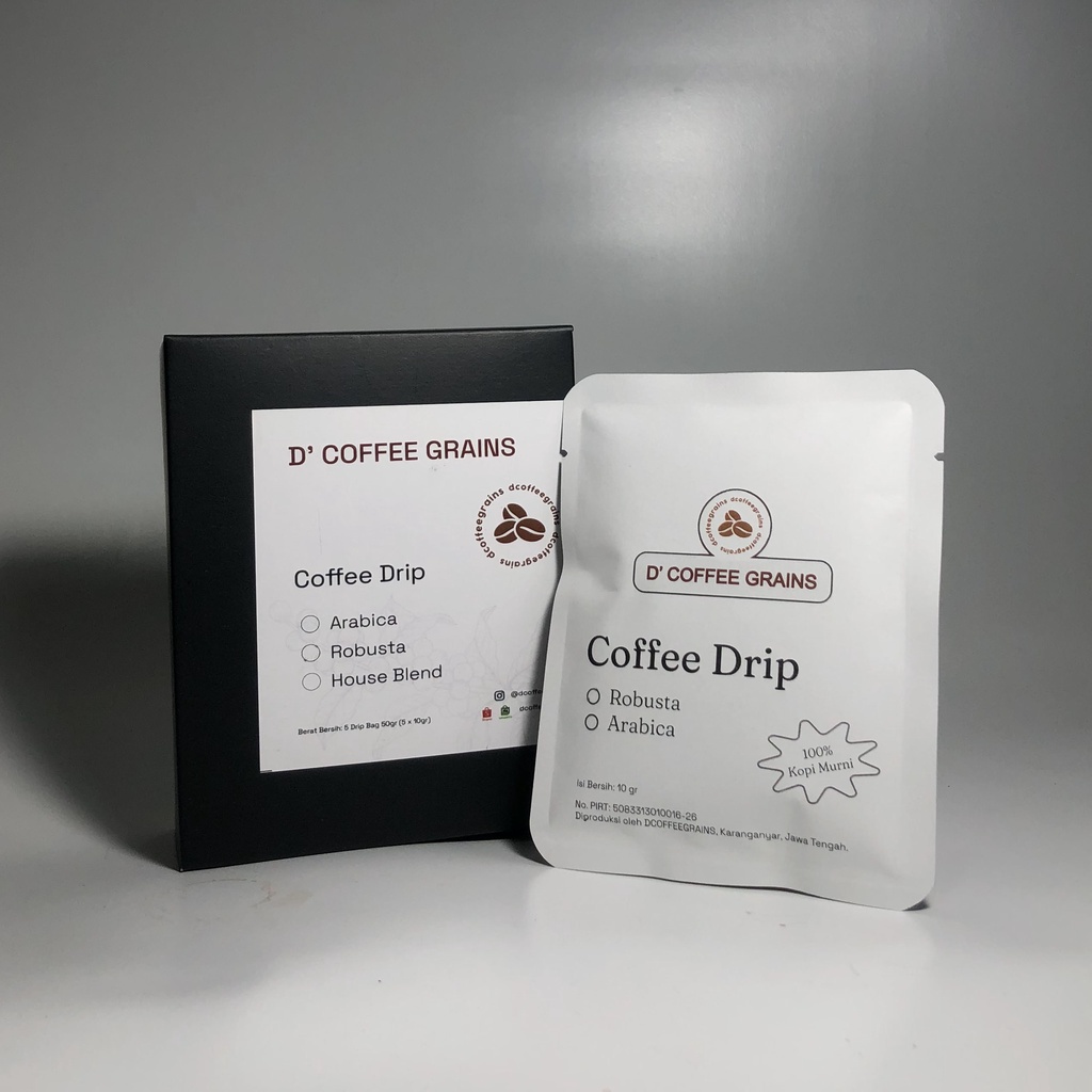 

Coffee Drip Bag Robusta 10gr - 5 Drip Bag (1 Pack)