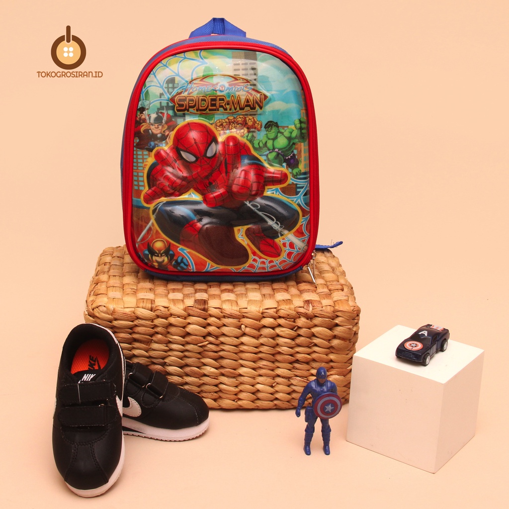 TOKOGROSIRAN.ID - TAS RANSEL ANAK BATOK MOTIF SPIDERMAN HOMECOMING TAS ANAK SEKOLAH TAS PAUD