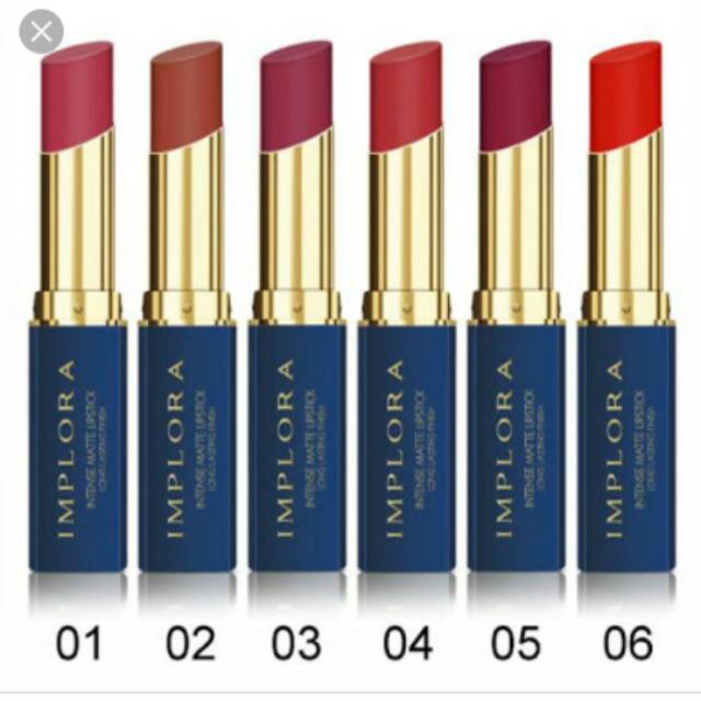 Lipstik implora cf no 01 sampai 06 isi 12 pis