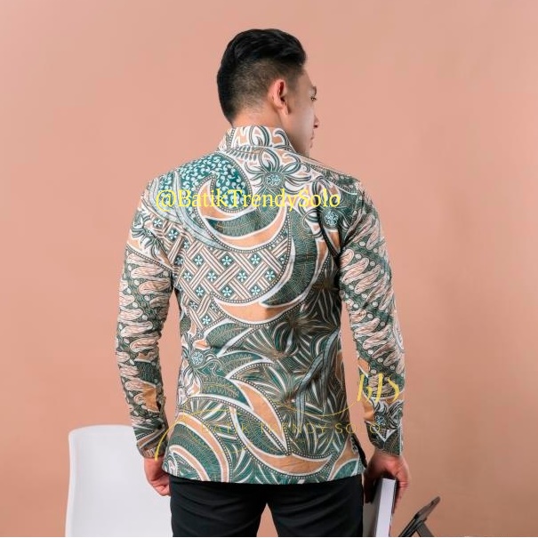 Hem  Kemeja Baju Batik Pria Cowok Laki Laki Slimfit Full Lapis Furing Lengan Panjang Lengan Pendek Original Asli Batik Jumanta Solo Laweyan Size S M L Xl XXL Bahan Katun Premium  904