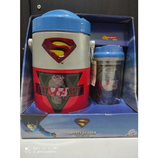 Technoplast Superman Edition Sport Cooler Jug - Tempat Botol Minum Technoplast