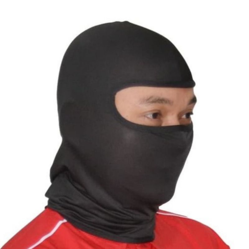 Sarung Kepala Motor / Masker Motor Fullface / Balaclava Hitam Polos