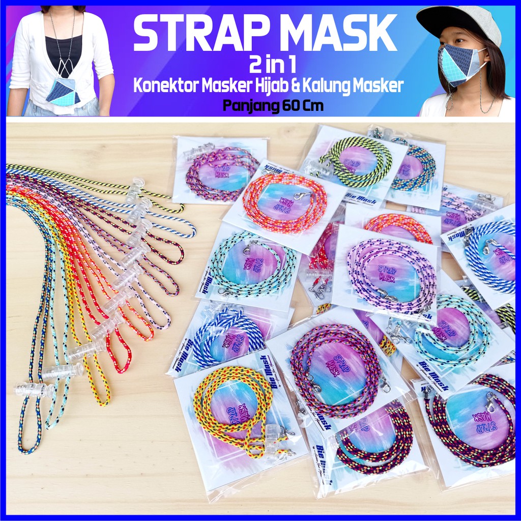 Tali Konektor Masker Hijab Multifungsi / Strap Mask / Kalung Masker / Gantungan Masker