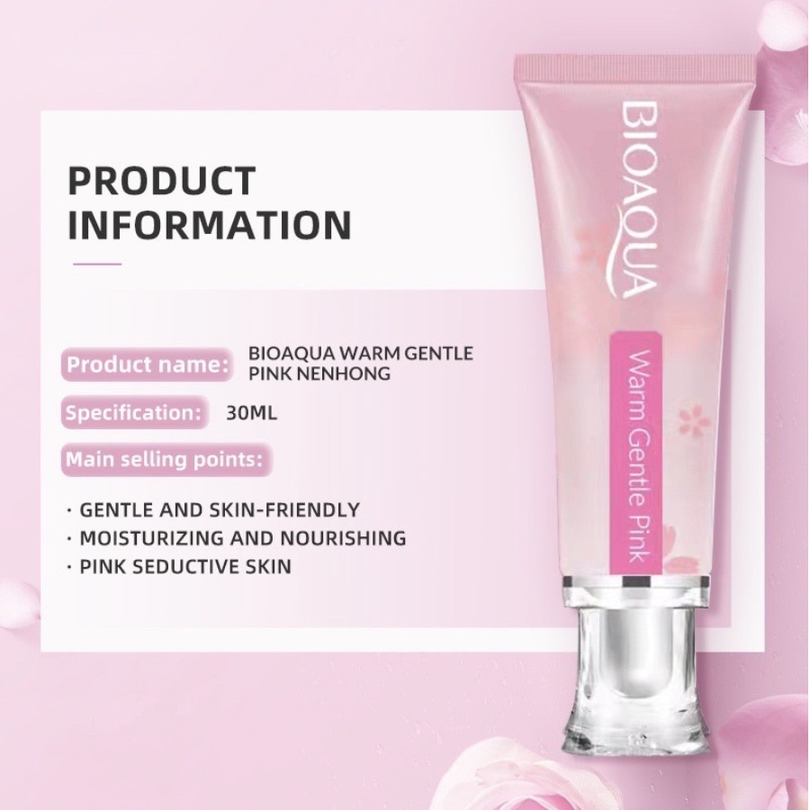 BIOAQUA Nenhong Cream Warm Gentle Pink Gel Skin Rejuvenation Serum Pencerah Pemerah 30g BPOM ORIGINAL