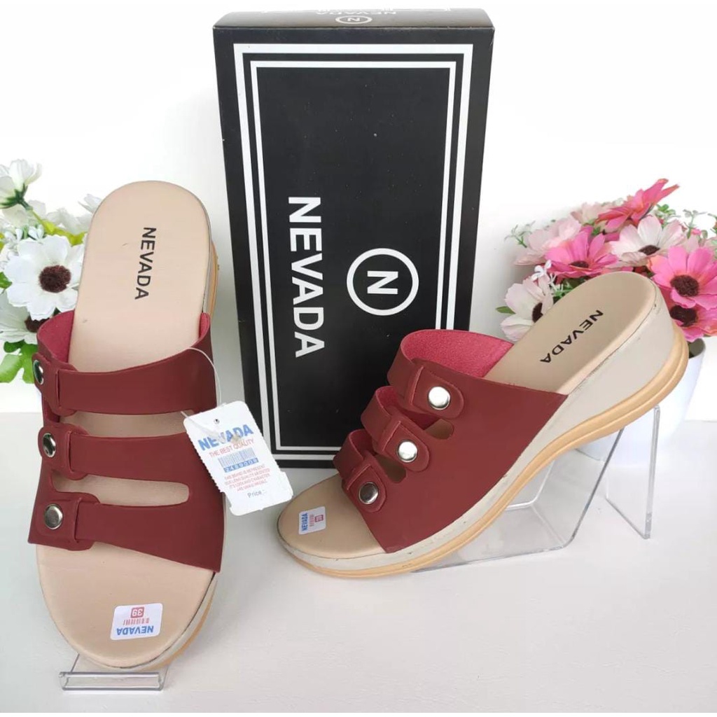 Wedges Wanita Casual Selop / Slop Murah ZN04