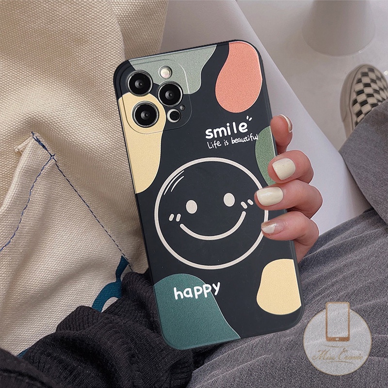 Infinix Smart6 4 Smart 5panas 9play Hot10 11play Hot20 20s 12i 8 11S 11 10S 10T Note8 12pro 10pro Fashion Happy Smile Straight Edge Couple Shockproof Soft Tpu Phone Back Cover