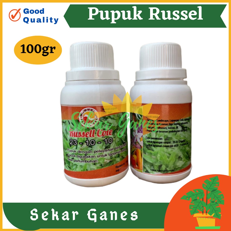 TERMURAH Pupuk Russell Cote Slow Release 23-10-10 100 Gr Pupuk Osmocote 23-10-10 Aglonema Monstera, dan Tanaman masa vegetatif Pupuk Slow Release Original Untuk Sawit Thailan Dus Bonsai - Russell Cote Slow Release 23-10-10