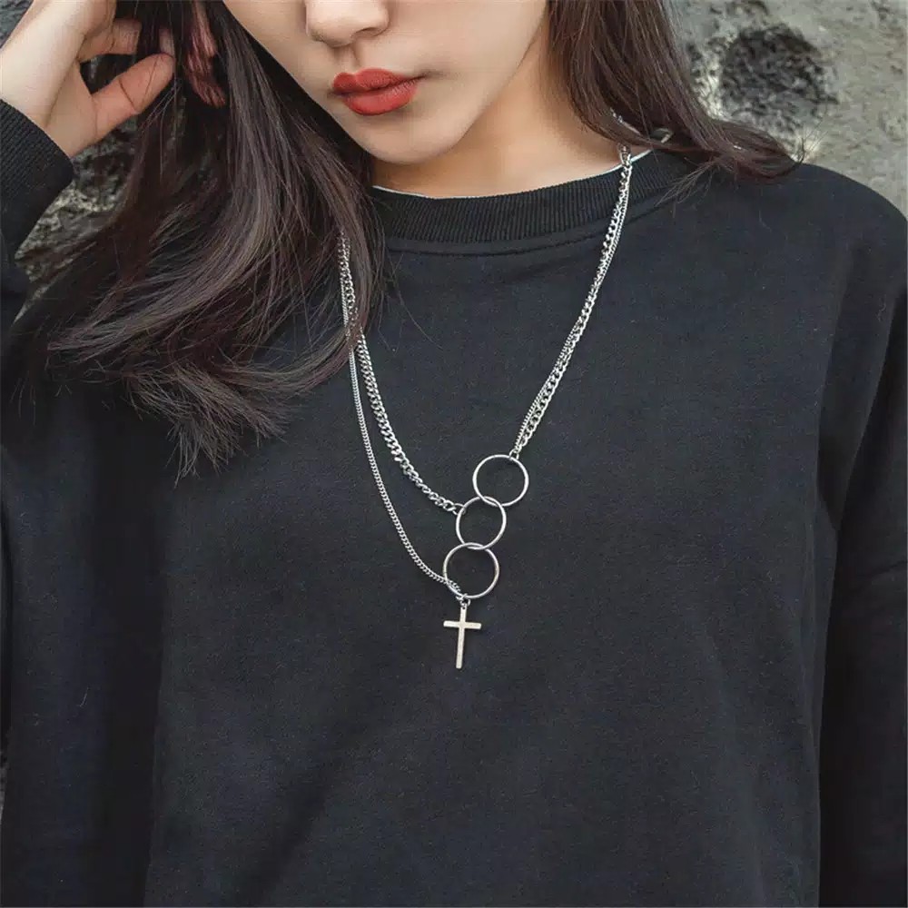 KK0292 - Kalung Rantai Pria Wanita Korea Kpop Kdrama Style BTS EXO NCT