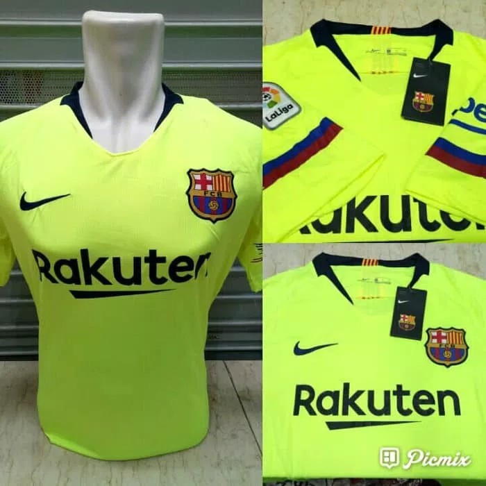 JERSEY BOLA BARCA AWAY 2018/2019 GRADE ORI Import