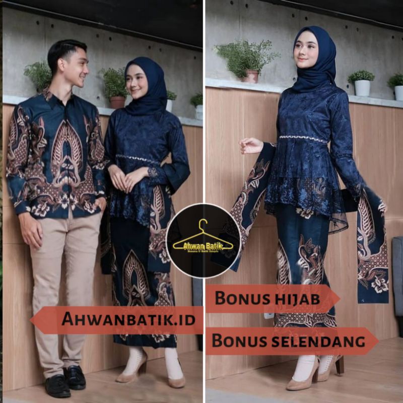 kebaya batik couple wisa kianan GRATIS JILBAB kebaya lamaran kebaya modern kebaya wisuda