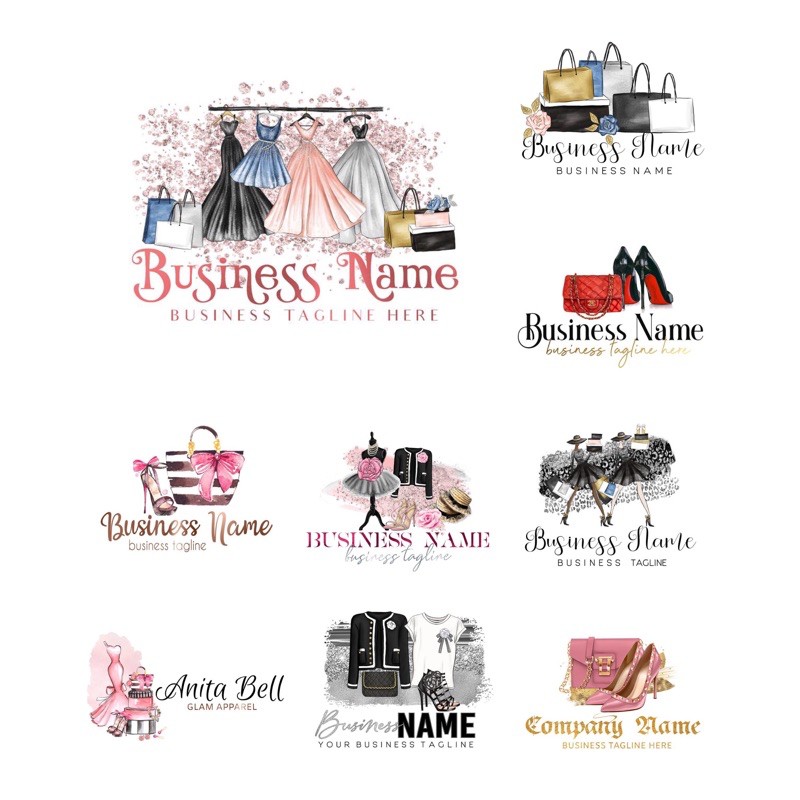 (DRAN FASHION LOGO 2) JASA BUAT DESIGN LOGO OLSHOP LOGO BISNIS BANNER THANKYOU CARD TERMURAH