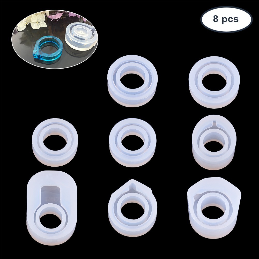 3pcs Silicone DIY Ring Mold Making Resin Casting Jewelry Rings Mould Crafts