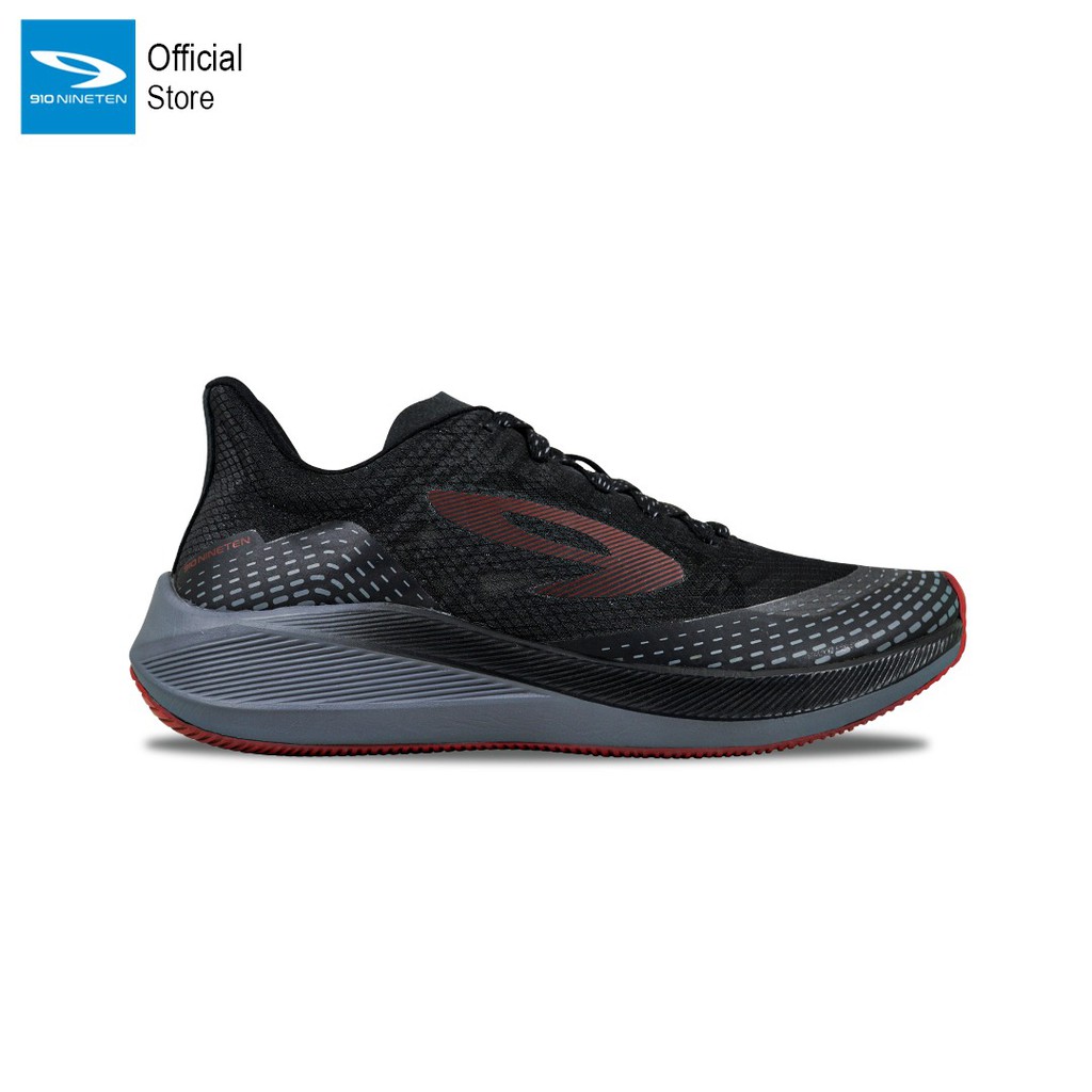 910 Nineten Haze 1.5 Sepatu Lari - Hitam/Abu/Merah