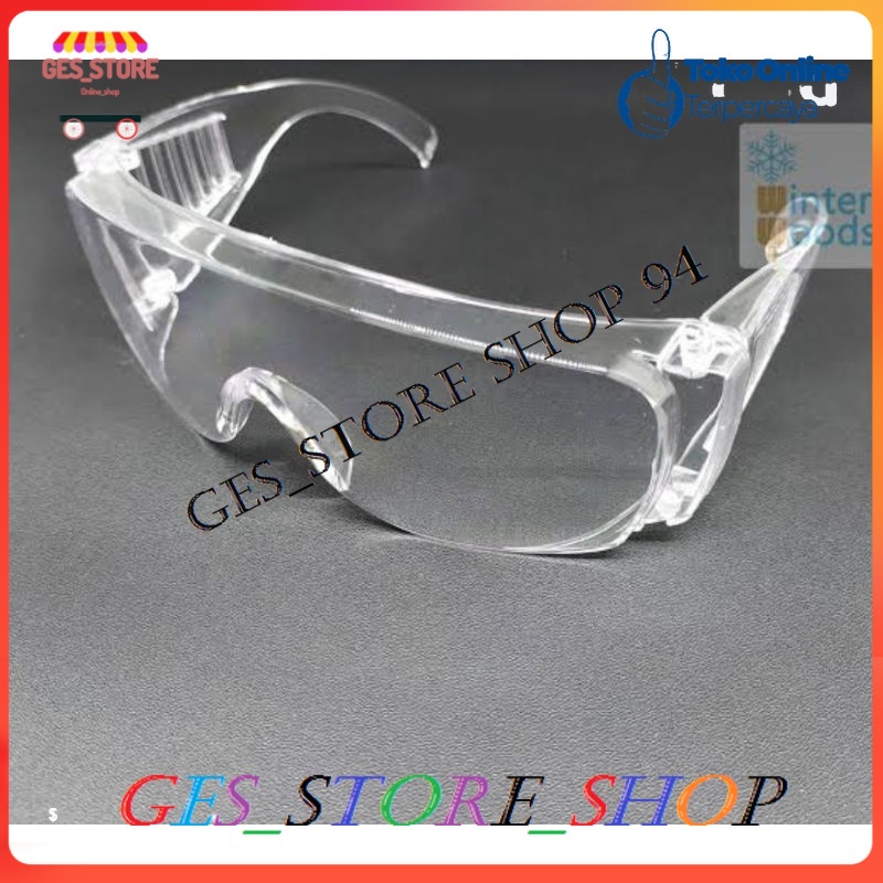 Kaca mata Krisbow clear/Kaca mata Pelindung/Spectacle Clear/Kaca mata safety.