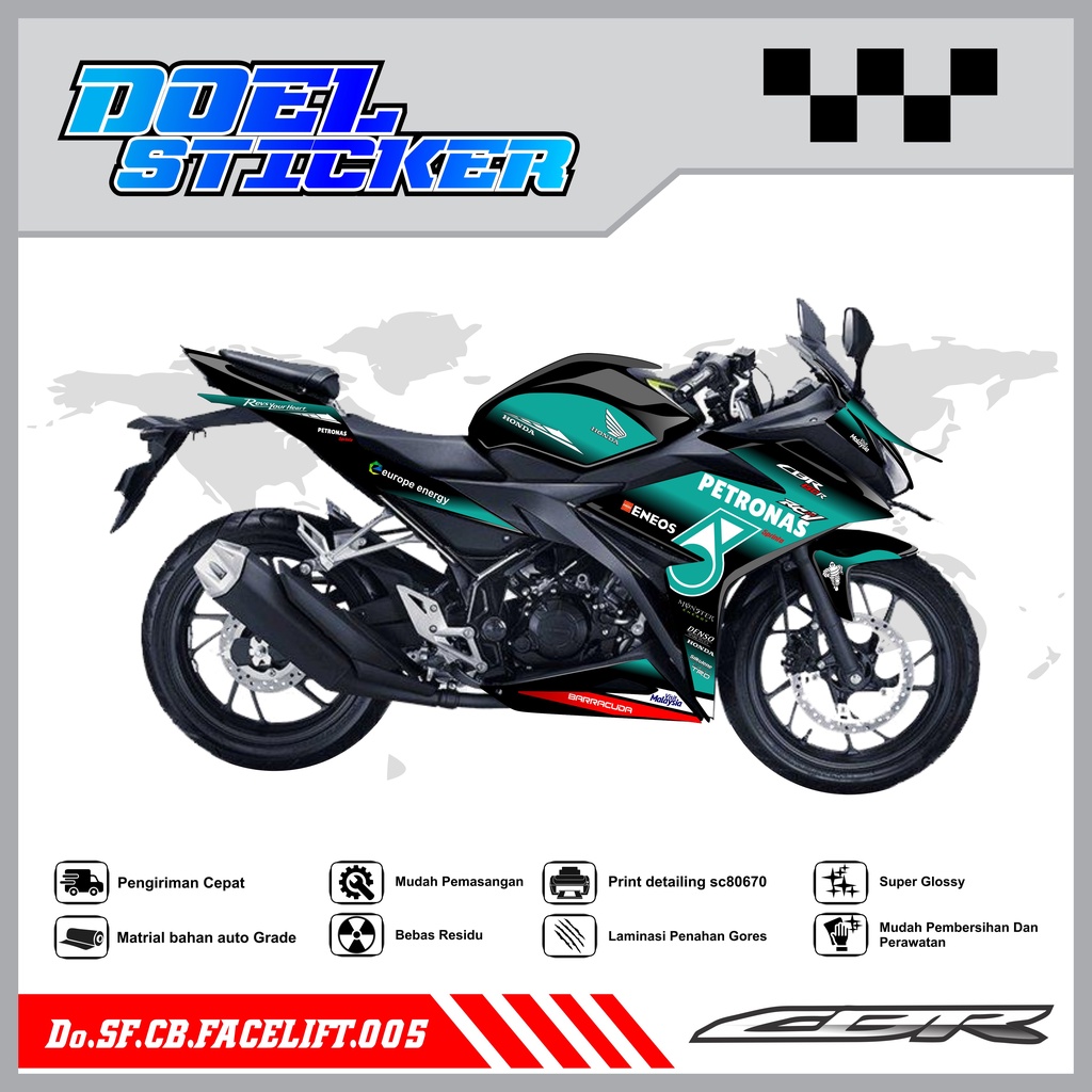 STICKER STRIPING CBR 150 R Facelift - STICKER STRIPING SEMI FULL LIST VARIASI HOLOGRAM , CROME CBR 150 R Facelift DOEL 005