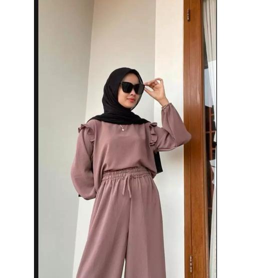 RUBY SET | SETELAN KULOT KRINKEL | ONE SET TERBARU ARRAZAQU COLLECTION !