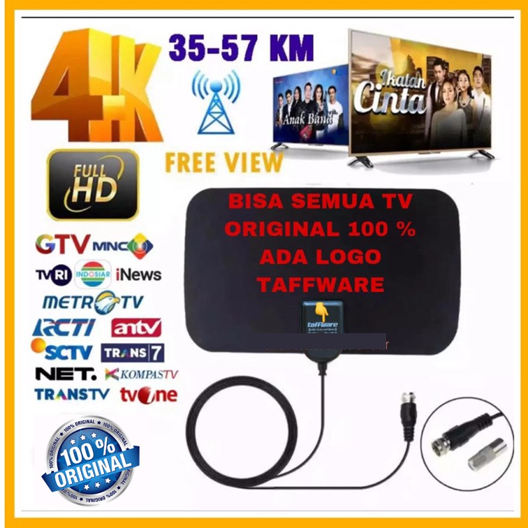 Antena Tv Indoor Led Tabung Super Jernih Dalam Ruangan Original DVB-T2 4K Indor High Gain 25dB  Ori