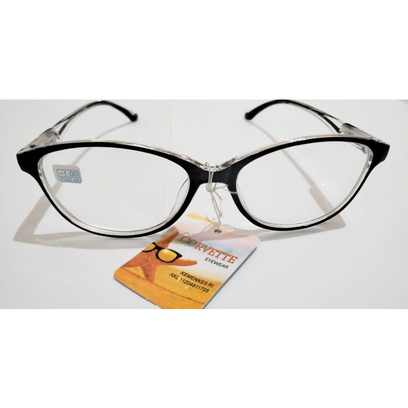 Kacamata Minus /Rabun Jauh  Frame Cat Eye Antiradiasi Blueray