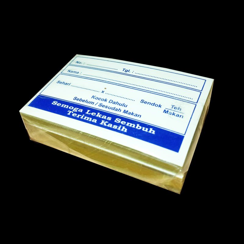 

[ isi 100 pcs] LABEL OBAT / ETIKET OBAT SEDIAAN SYRUP PRAKTIS MODEL STIKER