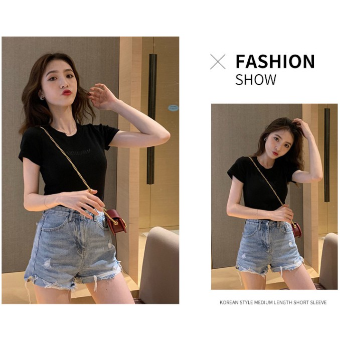 Kaos Ketat Kaos Pas Body Kaos Premium Kaos Wanita kualitas Bagus Kaos Lengan Pendek Korean Style