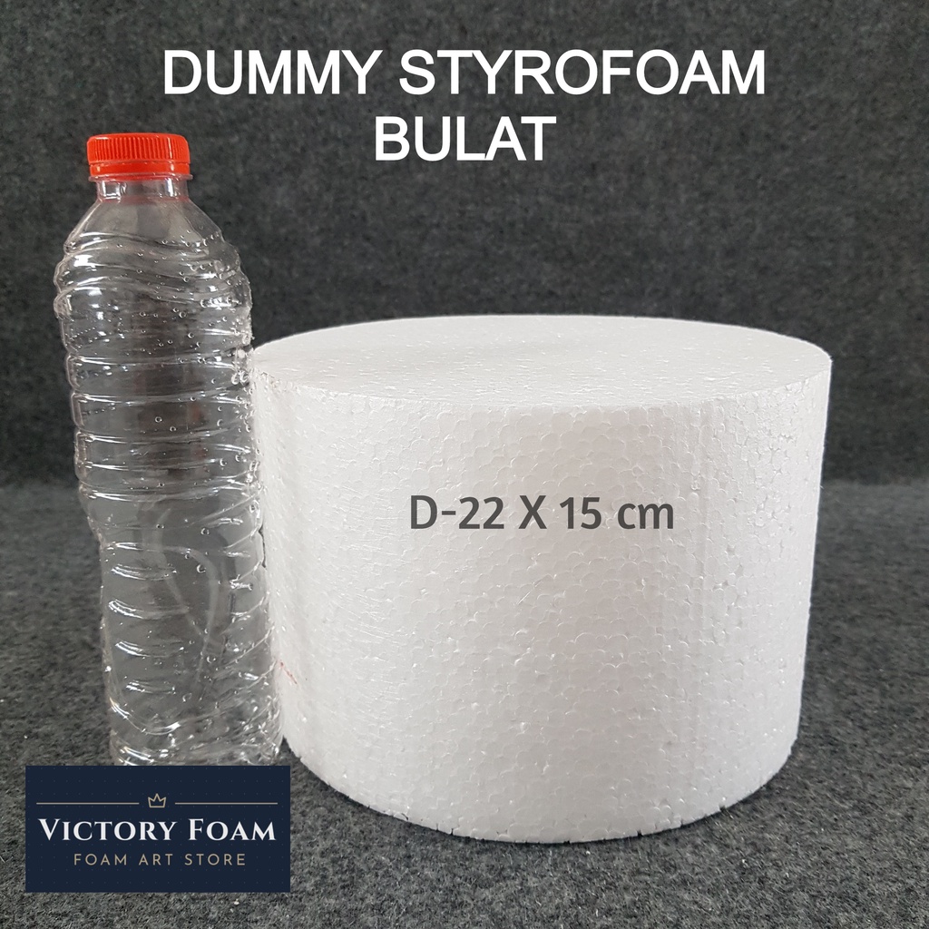 Dummy Styrofoam Bulat D. 22cm x 15cm