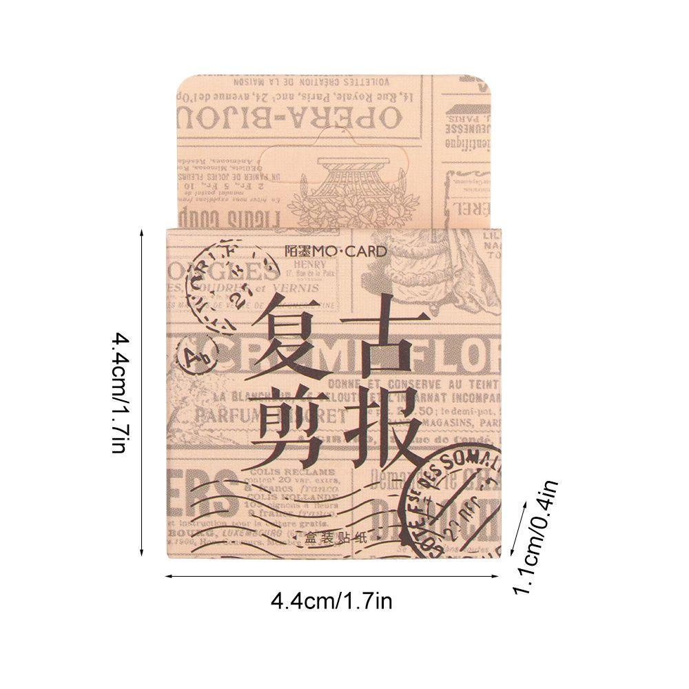 R-flower 46pcs / lot Stiker Motif Koran / Bunga Retro Untuk Dekorasi Handphone / Album Foto DIY