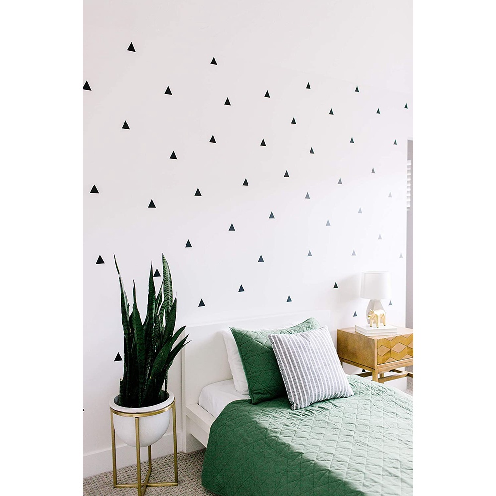 Wallpaper Dinding Segitga Hitam Kecil 9m s/d 10m x 45cm