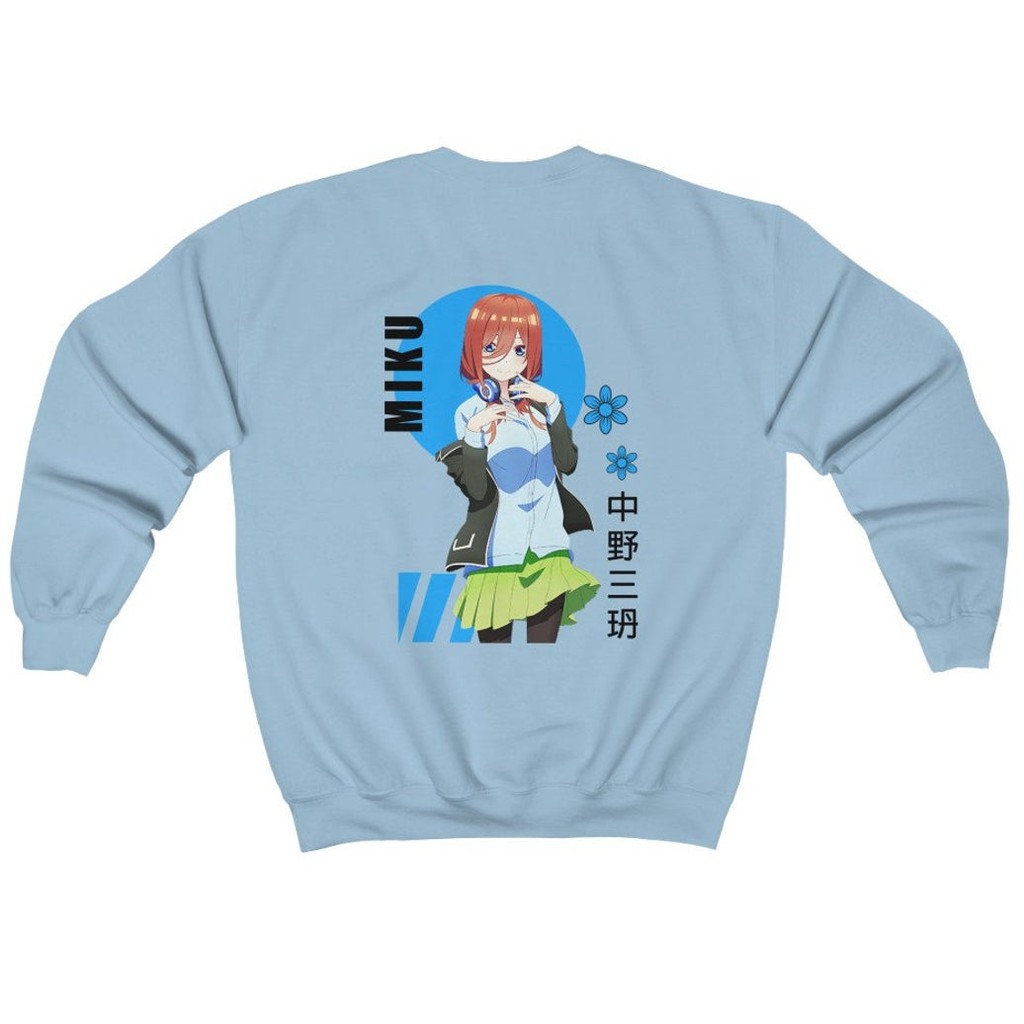 Crewneck Miku Nakano Kawaii Anime Go-toubun no Hanayome