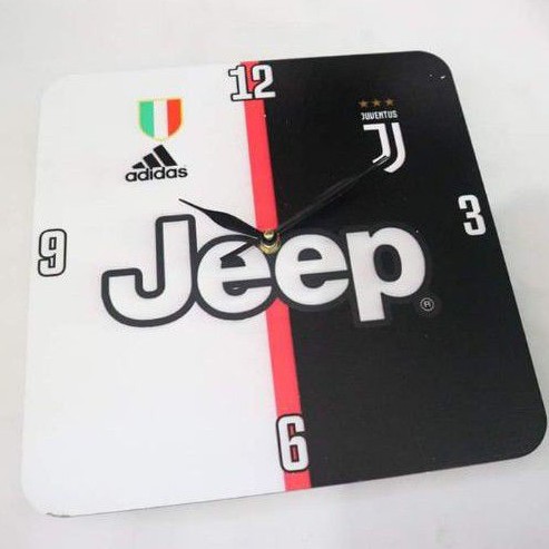 Jam dinding Juventus Kotak disain Jersey home 2019/2020