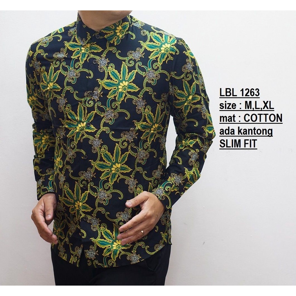 KEMEJA BATIK PRIA SLIM FIT LENGAN PANJANG ORIGINAL LUIGIBATANI LBL747